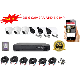 Bộ 6 Camera AHD 2.0 MP