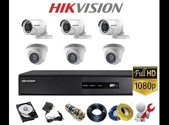 Bộ 6 Camera phân giải 2.0M FullHD HIKVISION